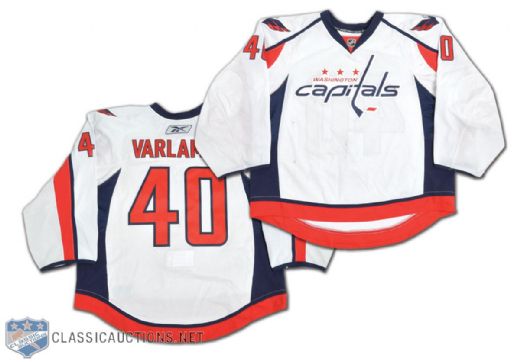 Semyon Varlamovs 2009-2010 Washington Capitals Game-Worn Jersey