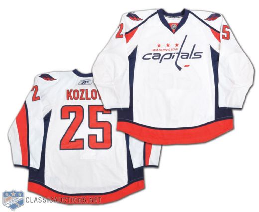 Viktor Kozlovs 2008-2009 Washington Capitals Game-Worn Jersey