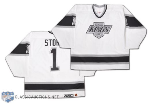 Jamie Storrs 1995-96 Los Angeles Kings Game-Worn Rookie Jersey