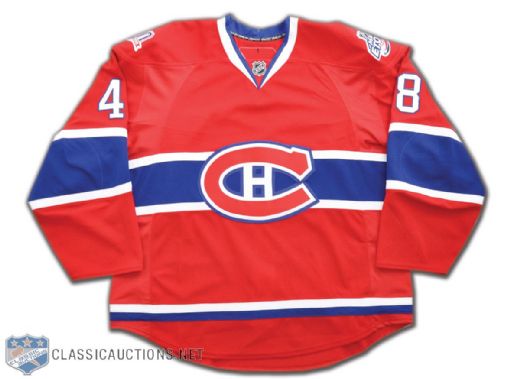 J.T. Wymans 2008-09 Montreal Canadiens Game-Worn Preseason Two-Patch Jersey