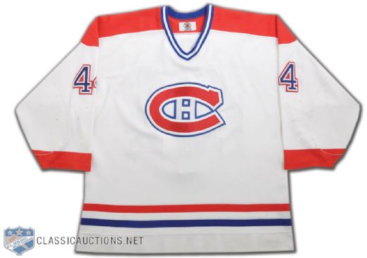 Marc-Andre Thinels 1999 Montreal Canadiens Pre-Season Game-Worn Home Jersey