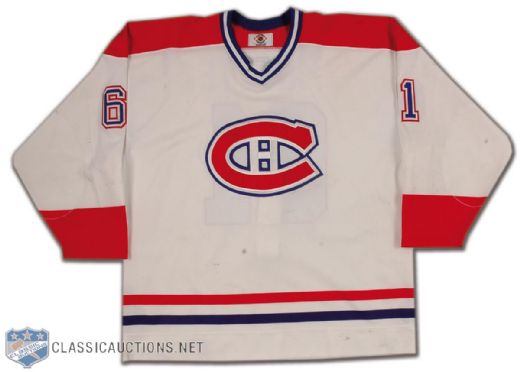 Daniel Payettes 1998 Montreal Canadiens Pre-Season Game-Worn Home Jersey