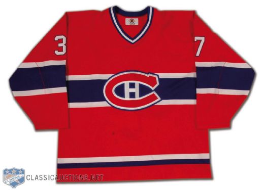 Tessier Late-1990s Montreal Canadiens Pre-Season Game-Worn Road Jersey