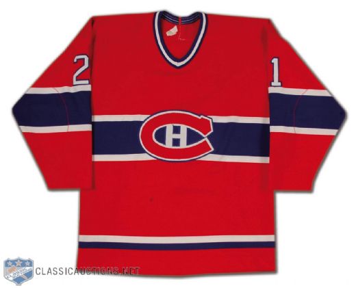 Leon Rocheforts Mid-1980s Montreal Canadiens Oldtimers Game-Worn Jersey