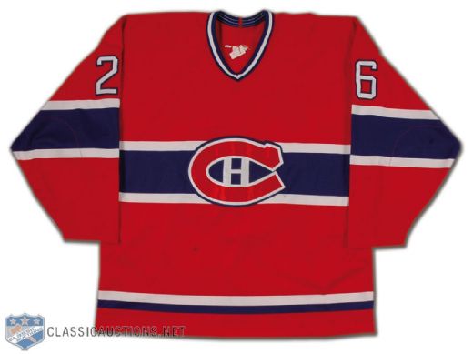 Waldbillig Mid-1990s Montreal Canadiens Pre-Season Game-Worn Road Jersey