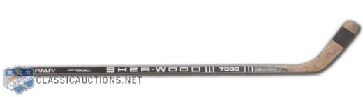 Bobby Clarkes 1982-83 Philadelphia Flyers Sher-Wood PMP 7030 Game-Used Stick