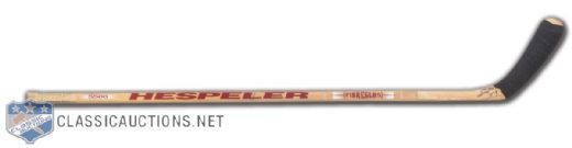 Joe Sakics Mid-1990s Hespeler Signed Game-Used Stick