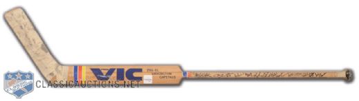 Mike Palmateers 1980-81 Washington Capitals Game-Used Team-Signed Stick