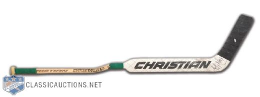 Andy Moogs Mid-1990s Christian Signed Game-Used Stick