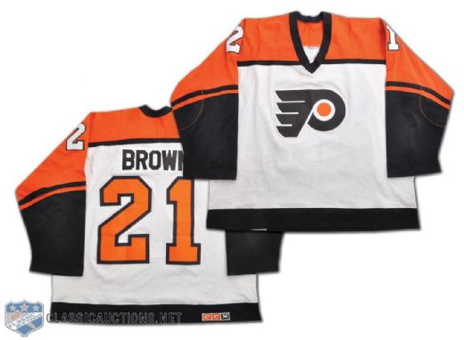 Dave Browns 1986-87 Philadelphia Flyers Game-Worn Jersey