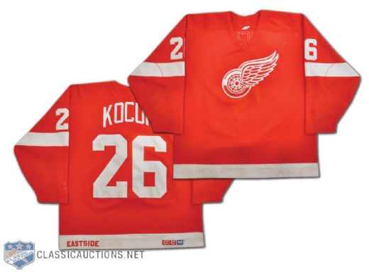 Joey Kocurs 1987-88 Detroit Red Wings Game-Worn Jersey
