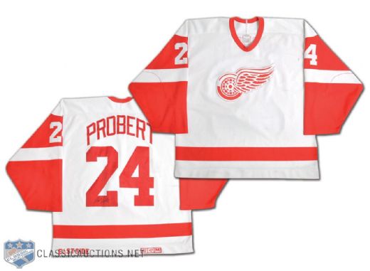 Bob Proberts 1988-89 Detroit Red Wings Signed Game-Worn Jersey