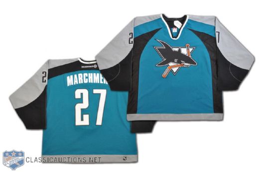 Bryan Marchments 2001-02 San Jose Sharks Game-Worn Jersey