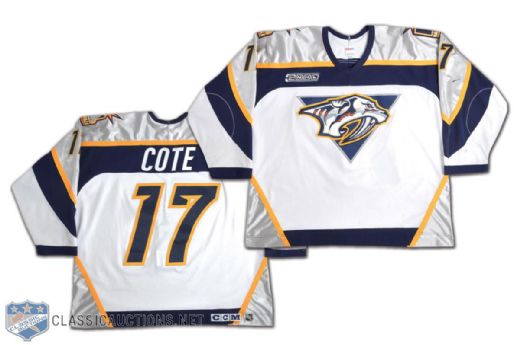 Patrick Cotes 1999-2000 Nashville Predators Game-Worn Jersey