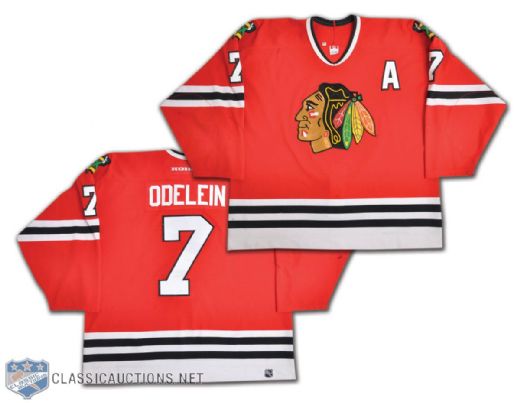 Lyle Odeleins 2001-02 Chicago Black Hawks Game-Worn Jersey