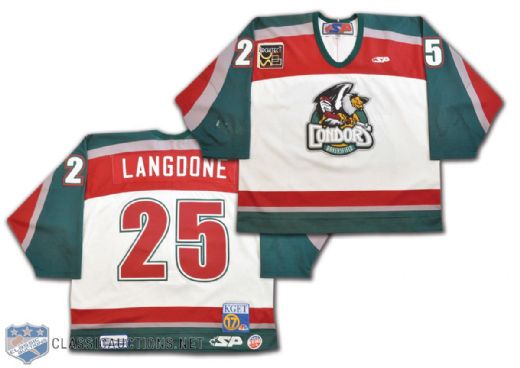 Ashlee Langdones 2004-05 ECHL Bakersfield Condors Game-Worn Jersey