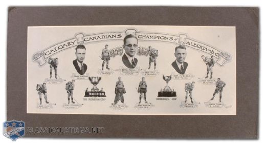 Dave "Sweeney" Schriners 1929-30 Calgary Canadians Team Photo