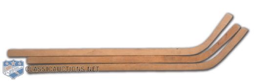 Turn-of-the-Century Ice Hockey / Ice Polo No.80 Stick Collection of 3 (38")