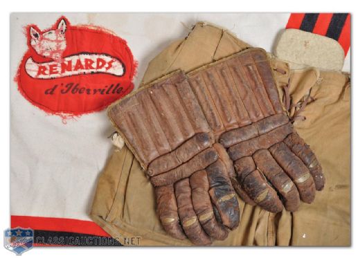 Vintage 1940s Renards DIberville Game-Used Wool Jersey, Pants and Gloves
