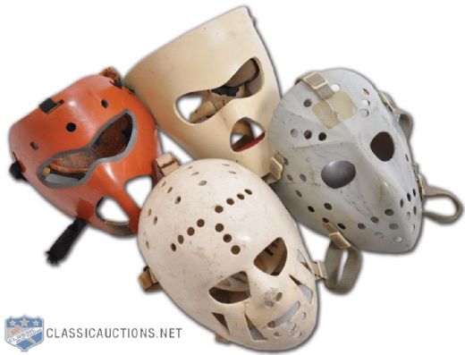 Vintage Goalie Mask Collection of 4, Including Fibrosport