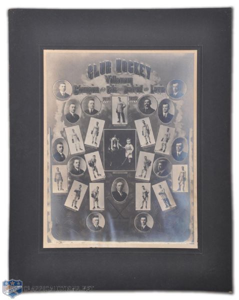 1919-20 Club Hockey Villemay Vintage Photo Montage (15"x20")