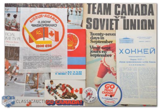 1972 Canada-Russia Series Collection Featuring Canada and Moscow Programs + Game 2 Ticket Stub