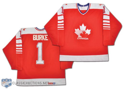 Sean Burkes 1987 Team Canada Game-Worn Jersey