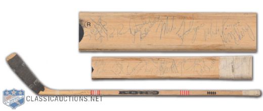 Rob Ramages 1981 World Championships Team Canada Game-Used Team-Signed Stick