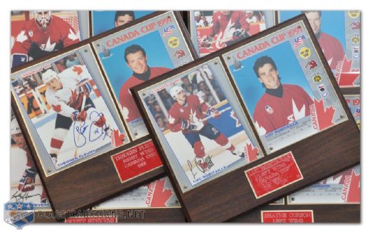 1991 Team Canada Autographed Photo Plaque Collection of 6