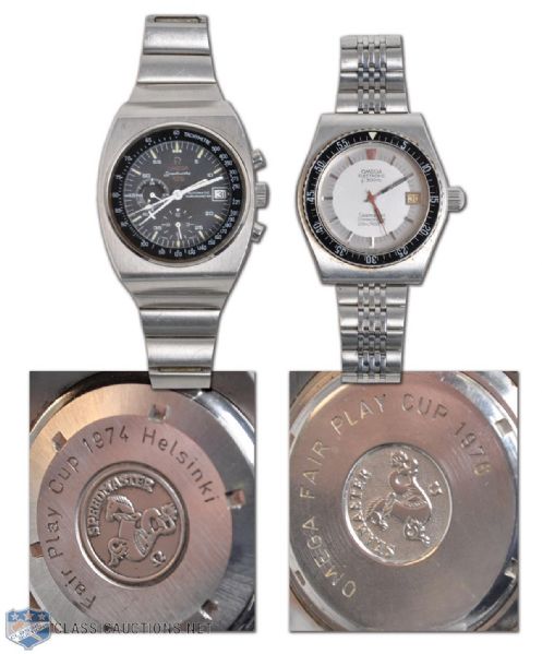 Jiri Holiks "Fair Play Cup" Rare 1974 Omega Seamaster 125 and 1976 Omega Seamaster Watches