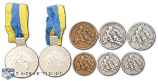 Josef Augustas 1969-78 World and European Ice Hockey Championships Medals<br>Won by Czechoslovakia (8)