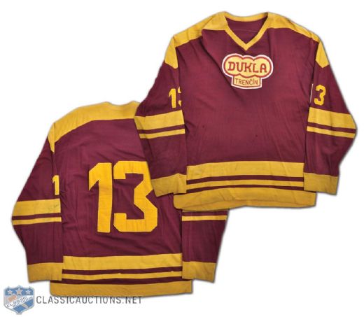 Czech Elite League 1970s Dukla Trencin Game-Worn Jersey