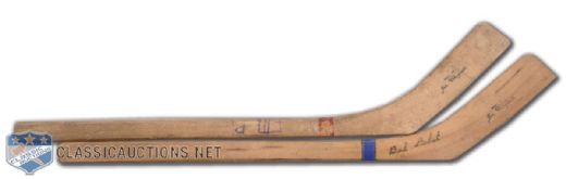 Deceased HOFer Babe Siebert Autographed Mini Hockey Stick