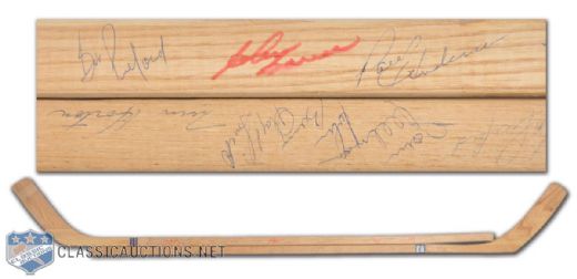 Toronto Maple Leafs 1968-69 and 1969-70 Team-Signed Stick Collection of 2 Including Tim Horton
