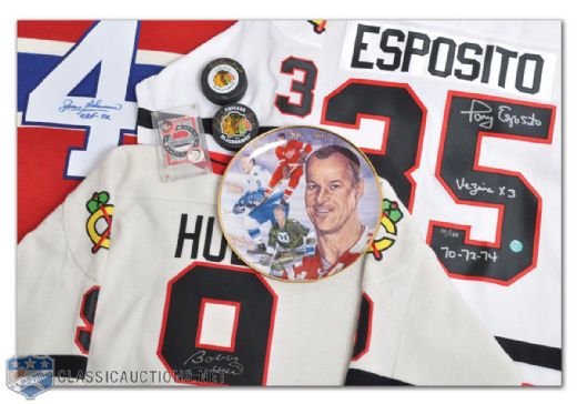 Hall-of-Famers Autographed Jerseys and Memorabilia Collection of 7