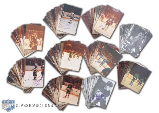 Massive 1970s-1990s NHL Autograph Photo Collection of 1500+ (3"x5")