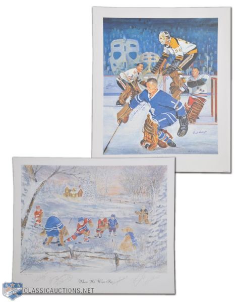 "Legends of the Crease" and "When We Were Six" Multi-Signed Lithographs