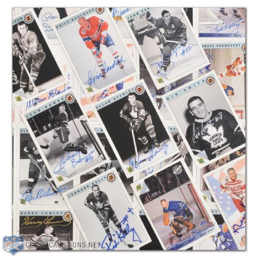 1991-92 Ultimate Original Six 100-Card Set with 46 Autographed Cards
