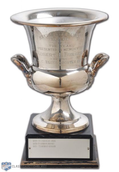 Kansas City Blues CHL 1969-1972 Rookie of the Year Perpetual Trophy (12")