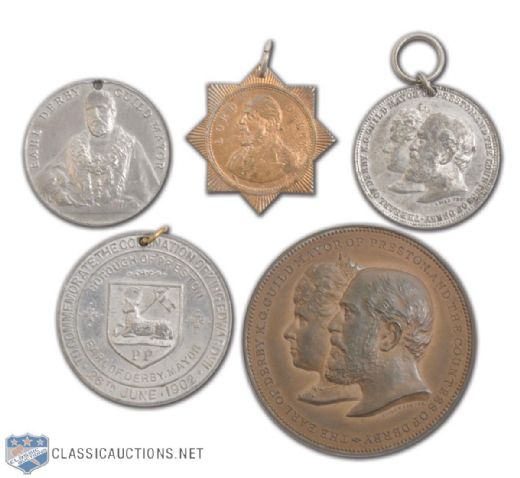 Vintage 1900s Lord Stanley Medal Collection of 5