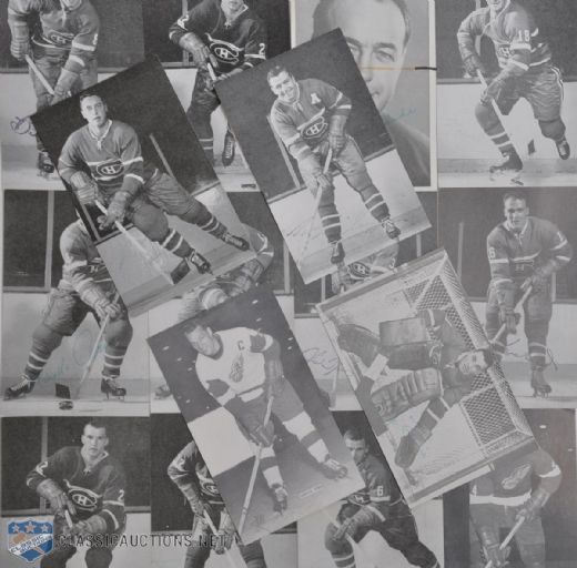 Montreal Canadiens Late-1950s Early-1960s Postcard Collection of 48