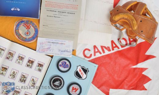 Vintage Hockey Memorabilia and Equipment Collection