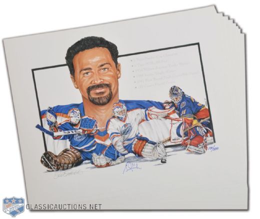 Grant Fuhr Autographed Limited Edition Print Collection of 10