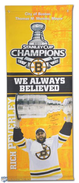 Rich Peverley 2011 Stanley Cup Champions Signed Street Banner (62" x 24")