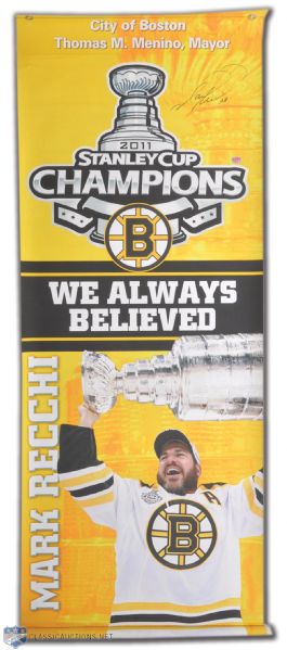 Mark Recchi 2011 Stanley Cup Champions Signed Street Banner (62" x 24")