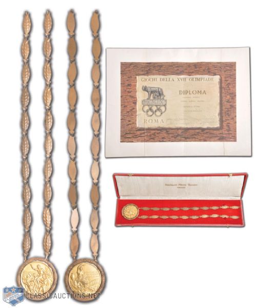 Tamara Press 1960 Rome Summer Olympics Shot Put Gold Medal and Winners Diploma