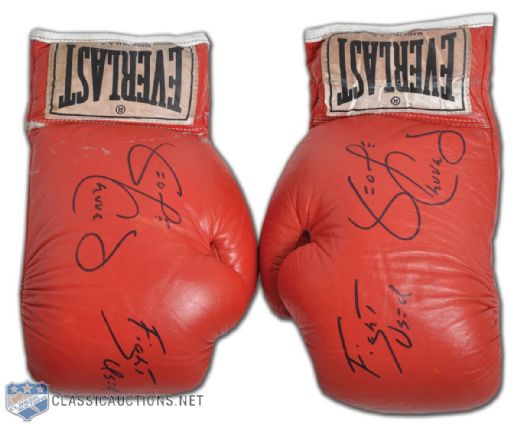 1970s George Chuvalo Everlast Fight Used Boxing Gloves