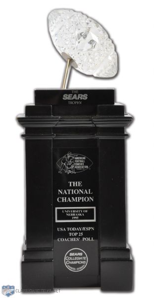 University of Nebraska 1995 National Champion AFCA Official Replica Trophy (14")