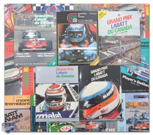 Montreal Grand Prix F1 Program and Racing Program & Publication Collection of 62