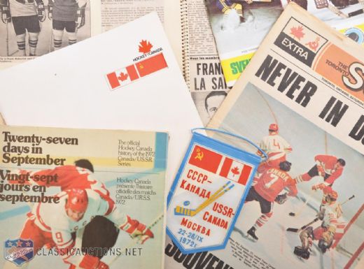 1972 Canada-Russia Series Memorabilia Collection of 6